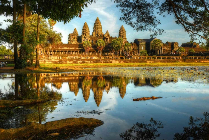 Arrivez au temple d'Angkor Wat, Siem Reap