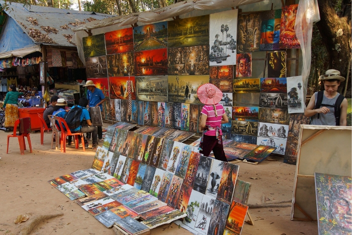 Peintures du Cambodge comme souvenirs Phnom Penh