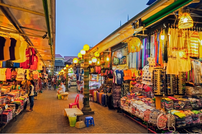 Marché de nuit à Siem Reap