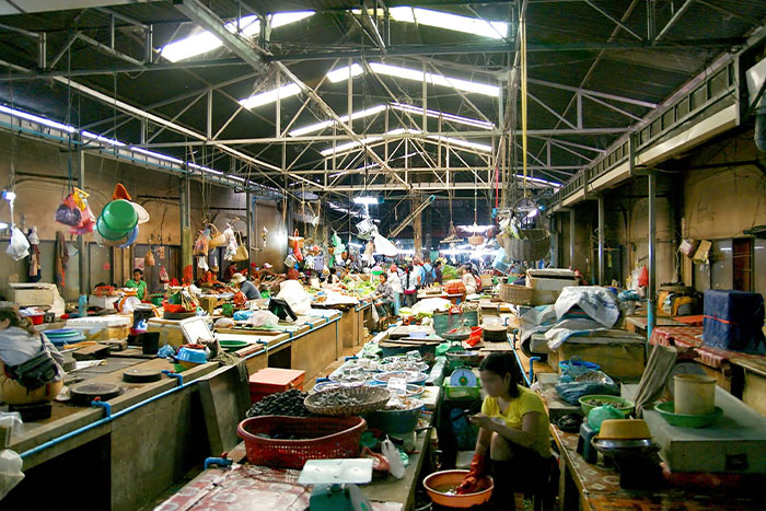 Vieux marché à Siem Reap