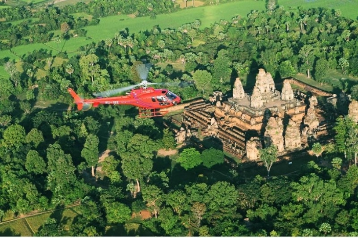 Survol des Temples d&rsquo;Angkor en h&eacute;licopt&egrave;re