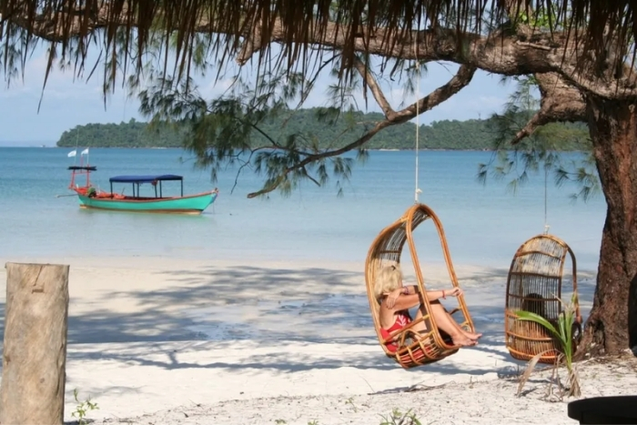 D&eacute;tente sur les plages paradisiaques
