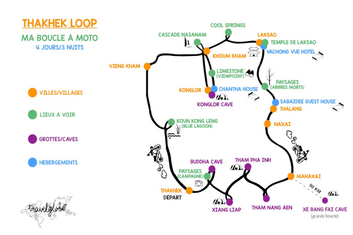 Partez à l'aventure sur le Thakhek Loop, un parcours épique à ne pas manquer dans votre itinéraire Laos 3 semaines.