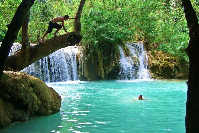 Cascades de Kuang Si - Point culminant du voyage de 7 jours au nord du Laos