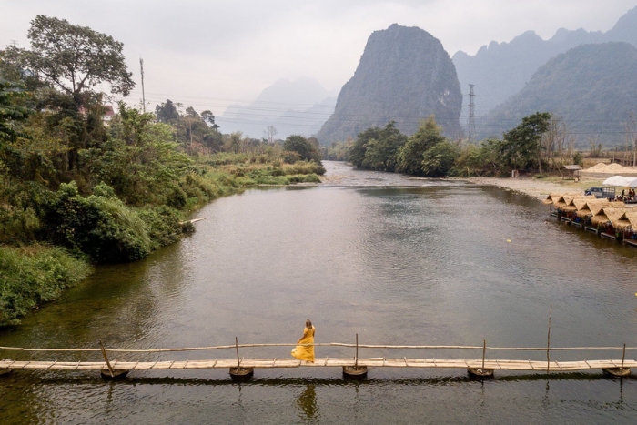Les rizi&egrave;res de Phatang, une destination familiale au centre du Laos
