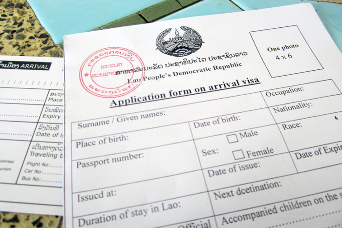 Le formulaire visa Laos