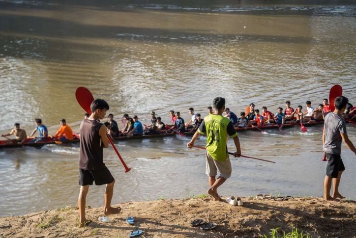 Boun Suang Huea - Festival à Luang Prabang, Laos en août