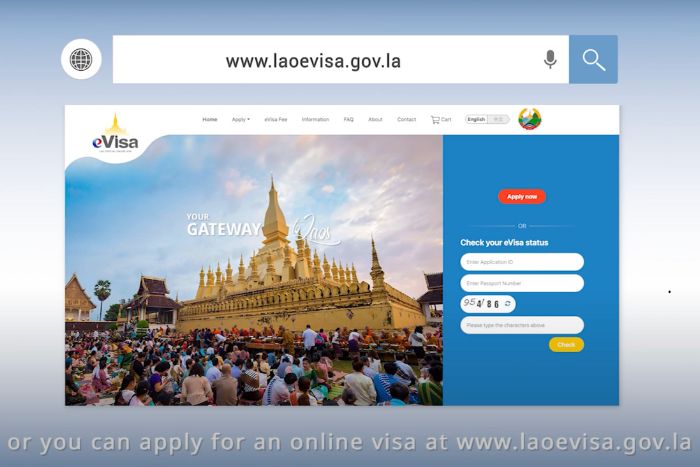 Site officiel pour demander d'e-visa Laos