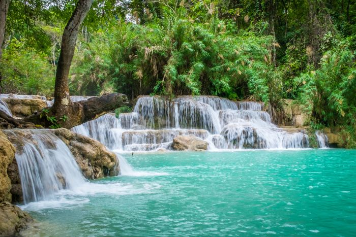 Les chutes de Kuang Si à Luang Prabang - Un incontournable lors de votre voyage au Laos en février