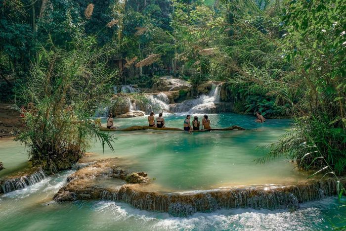 Profitez d'un voyage sans souci avec l'assurance voyage au Laos (photo : Kuang Si, Luang Prabang)