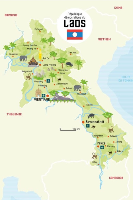 Carte du Laos