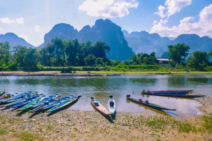 Vang Vieng, une des meilleures destinations ensoleillées au Laos en février