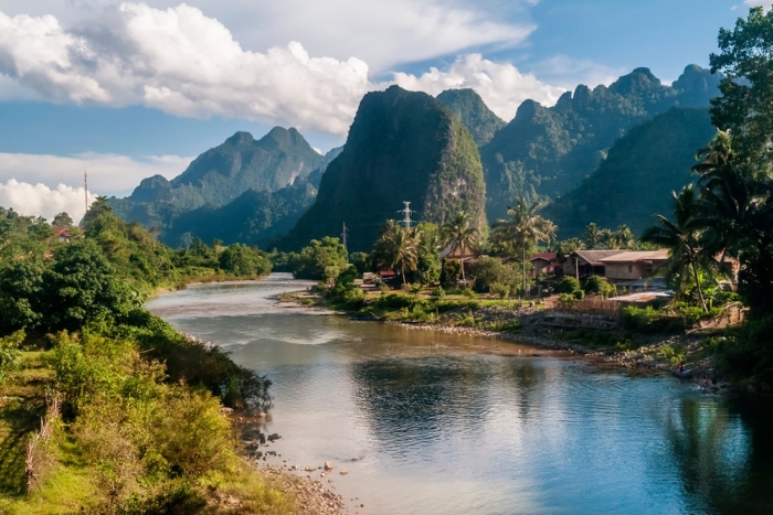 Un coin de la rivière Nam Song - Incontournable lors de 3 jours à Vang Vieng