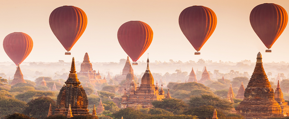 Montgolfière à Bagan, Birmanie