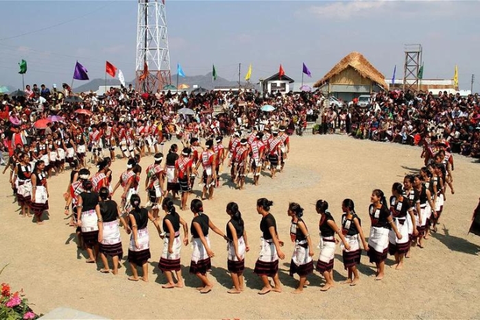 Festival traditionnel du Nouvel An Naga dans le nord-ouest de la Birmanie