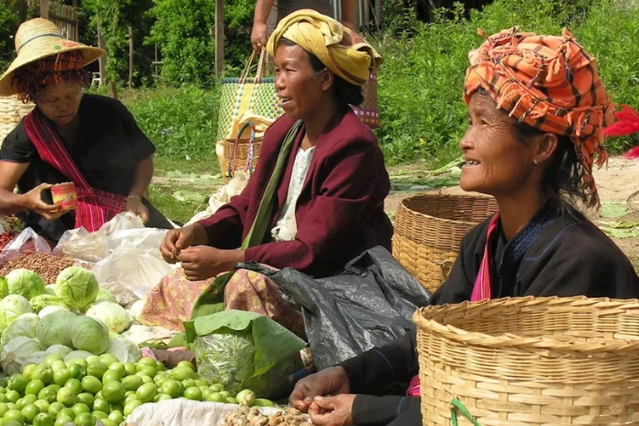 Les habitants ethniques minoritaires à Kalaw, Birmanie