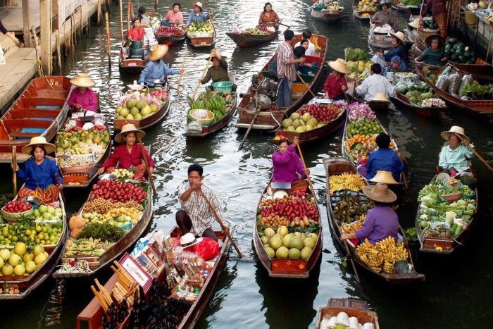 Marché flottant de Damnoen Saduak - Incontournable de Thailande en 10 jours