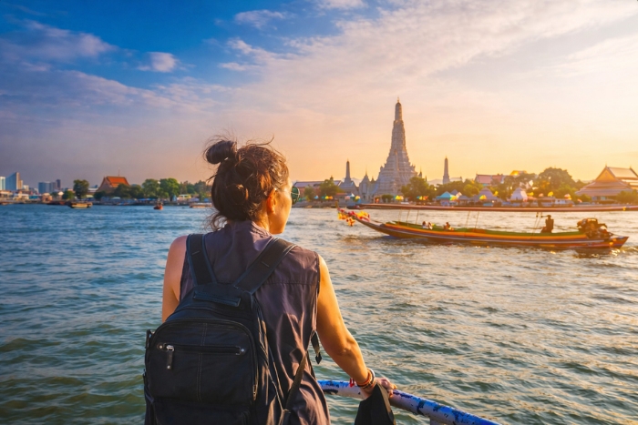 Croisi&egrave;re sur le Chao Phraya River - Moment de d&eacute;tente &agrave; Ayutthaya quand il fait chaud