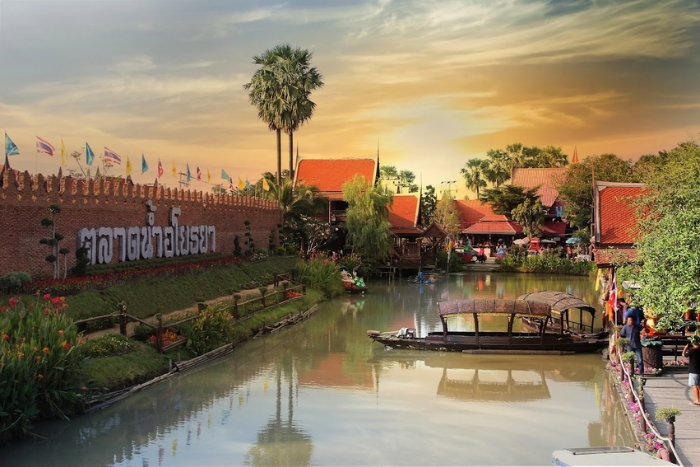 Le marché flottant d'Ayutthaya