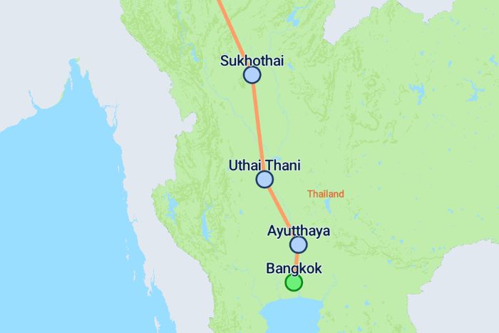 Bangkok et Ayutthaya : seulement 80 km de distance