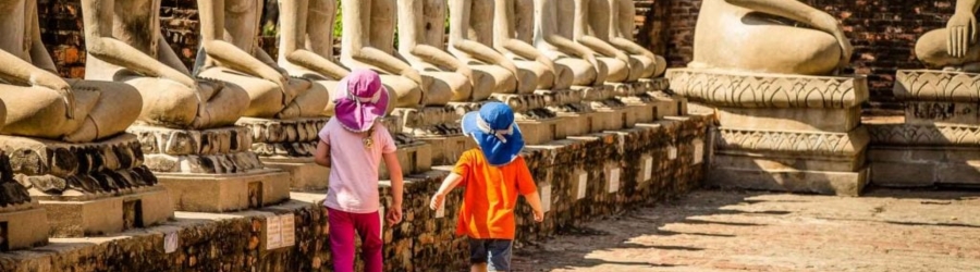 Voyage à Ayutthaya en famille