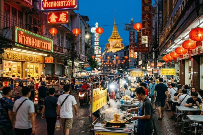 Le quartier chinois (Yaowarat) &agrave; Bangkok