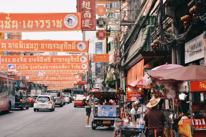 Quartier de Chinatown &agrave; Bangkok