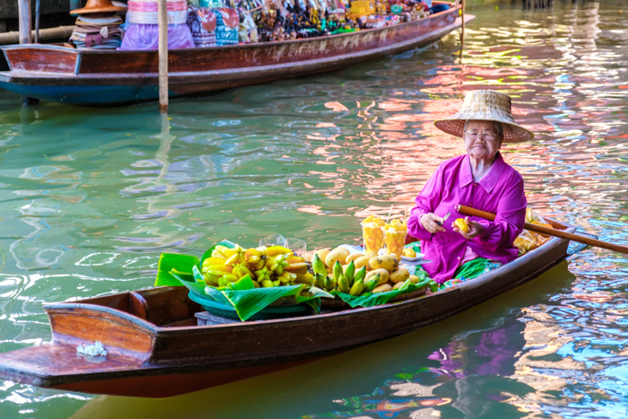 Ma excursion marché flottant Bangkok