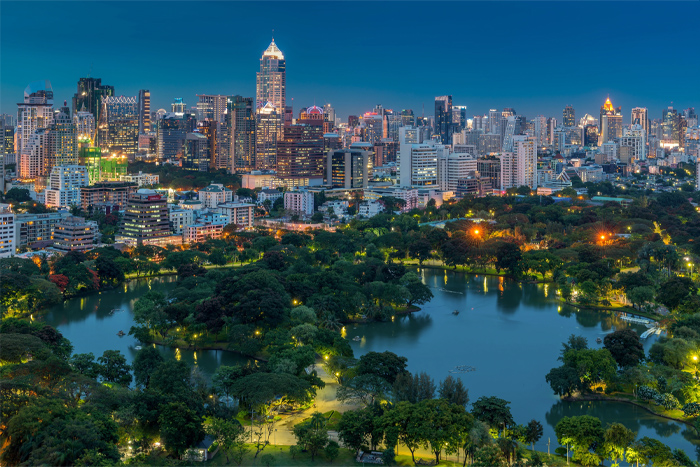 Balade dans le parc Lumphini lors d’une visite de Bangkok en 2 jours