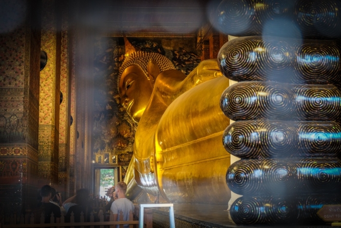 Wat Pho avec statue de Bouddha couché