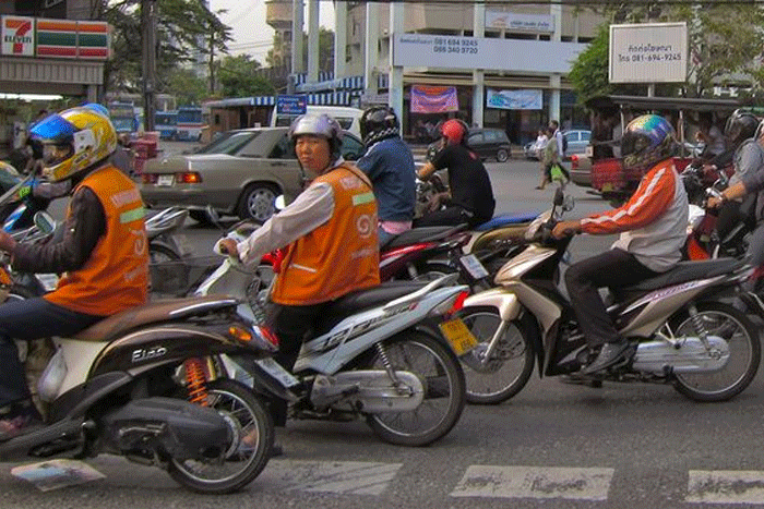 Taxis-motos à Chiang Mai