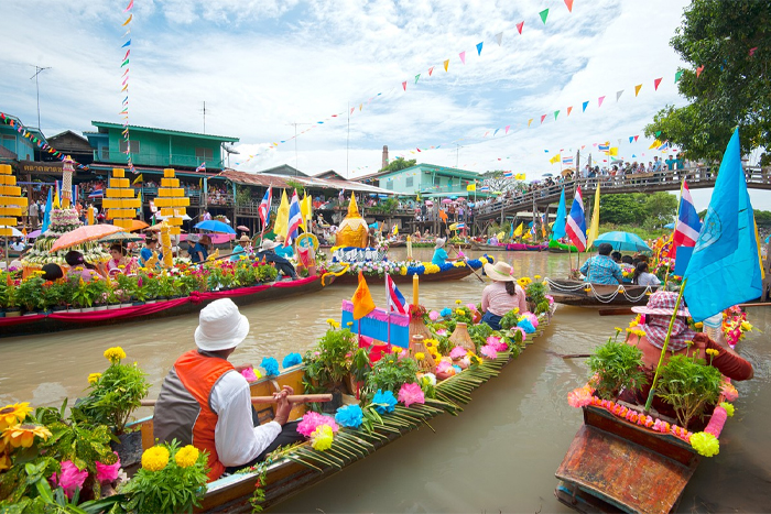 Marché flottant de Damnoen Saduak - Bangkok