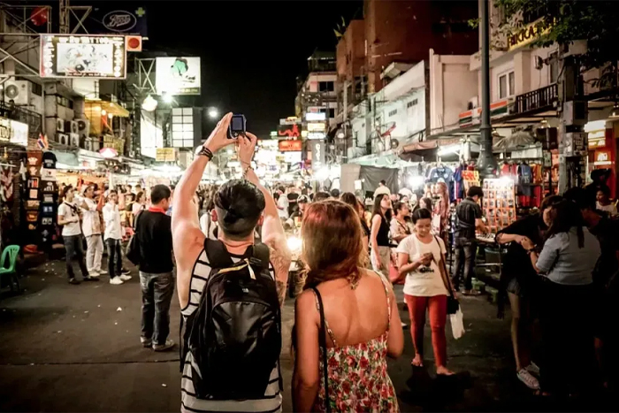 Rue Khao San à Bangkok