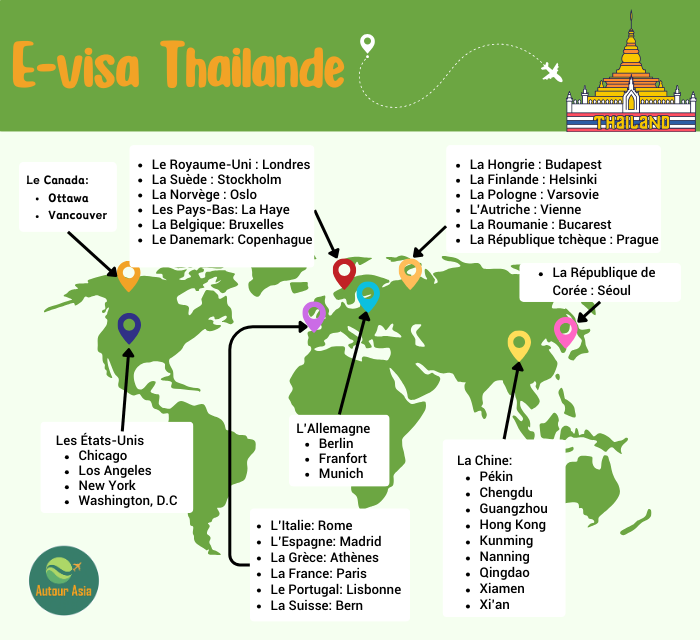 Où l’e-visa Thailande est-il disponible ?