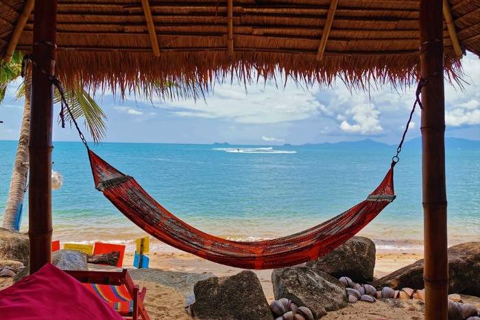 La vue impressionnante sur la mer de Treehouse - un des meilleurs homestays à Koh Samui