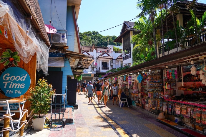 Village de Tonsai sur l'île de Phi Phi, Thaïlande