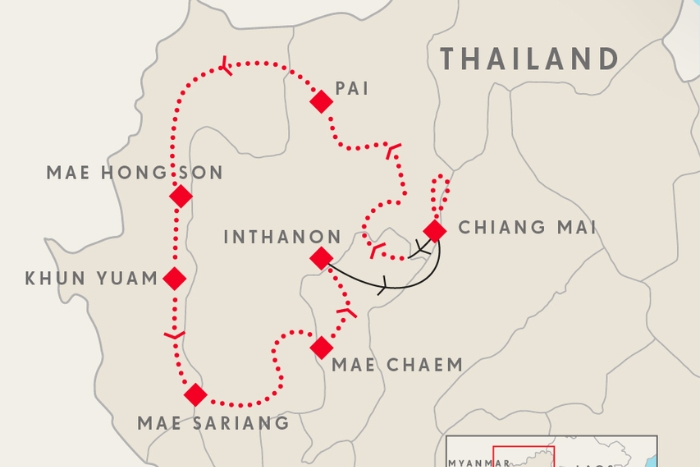 Carte de la Mae Hong Son Loop