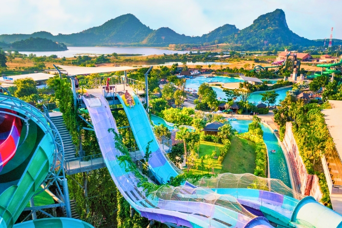 Plaisir sans fin plus grand parc aquatique Thaïlande