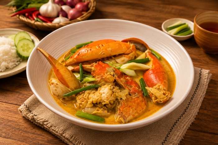 Gaeng Pu Bai Cha-plu aux saveurs authentiques du sud de la Tha&iuml;lande