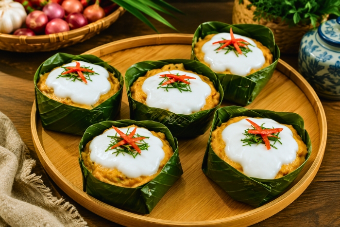 Homok, le c&eacute;l&egrave;bre curry tha&iuml; cuit &agrave; la vapeur