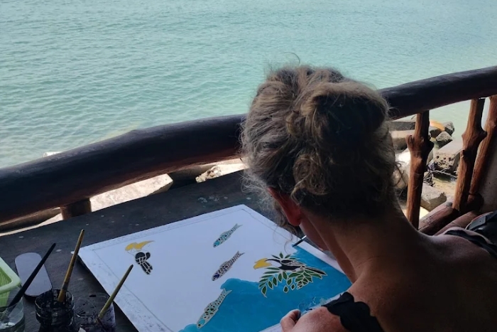 J'ai particip&eacute; au cours de dessin Batik pendant mon s&eacute;jour de luxe Tha&iuml;lande en 1 semaine