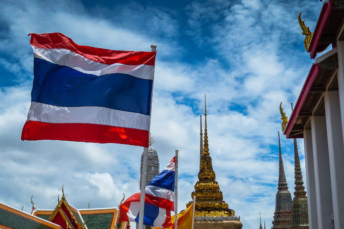 Les couleurs du drapeau Thaïlande 