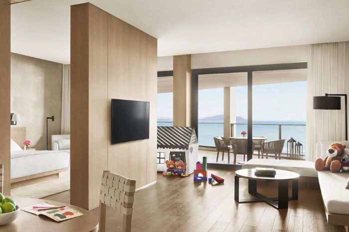 Une chambre familiale facilite le quotidien du voyage