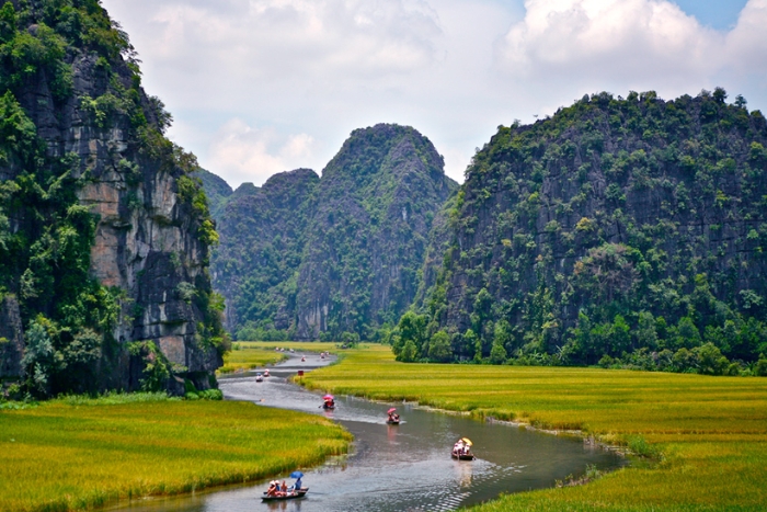Balade en barque à Tam Coc en octobre