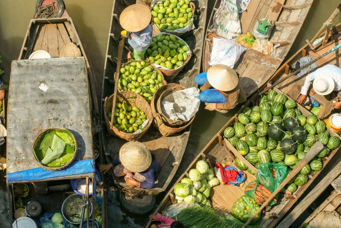 Marché flottant de Cai Rang, Can Thơ