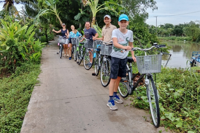 Pratiquer‎ un circuit à‎ vélo à Ben Tre‎ sur l’îlot Con Quy
