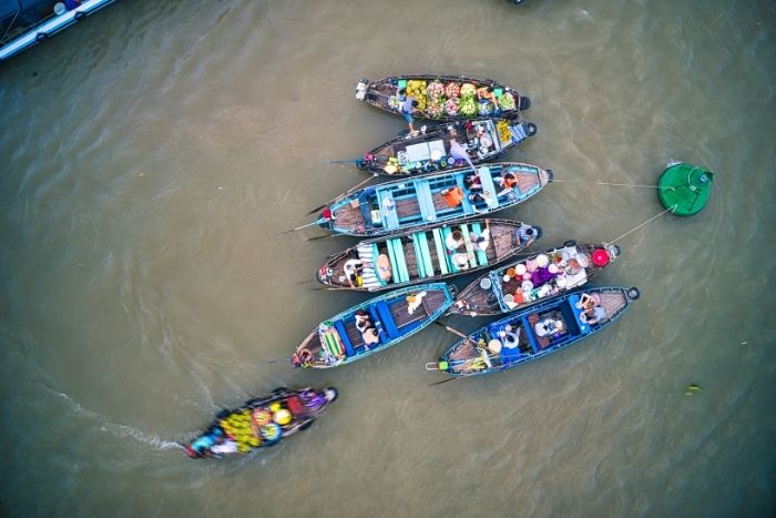 Une balade en bateau au lever du soleil sur le march&eacute; flottant de Cai Rang reste un moment inoubliable du voyage 