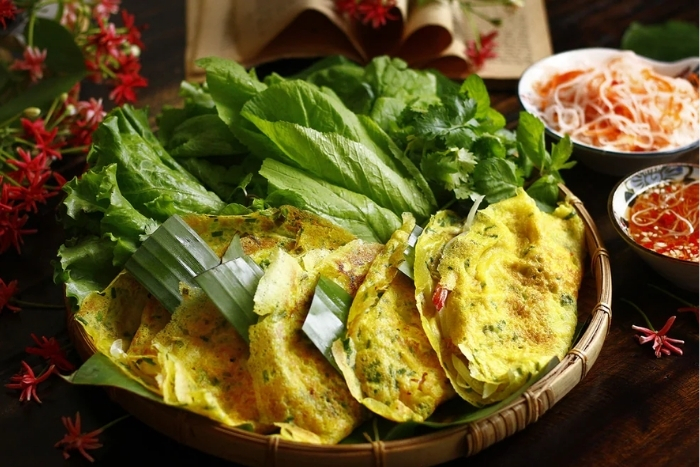 Crêpe vietnamienne aux fruits de mer