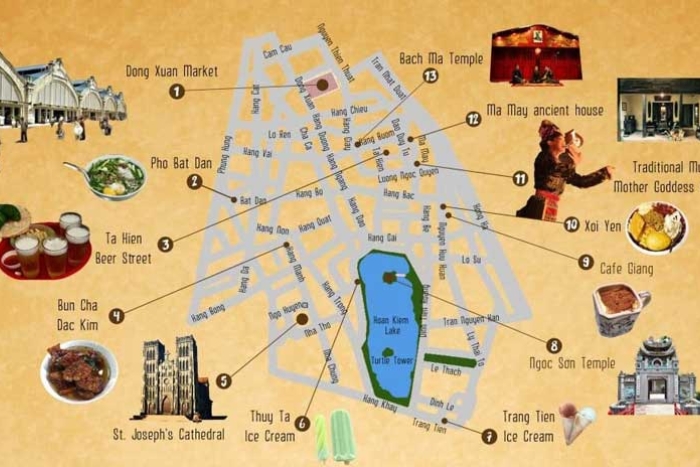 Carte de voyage - Vieux Quartier Hanoi