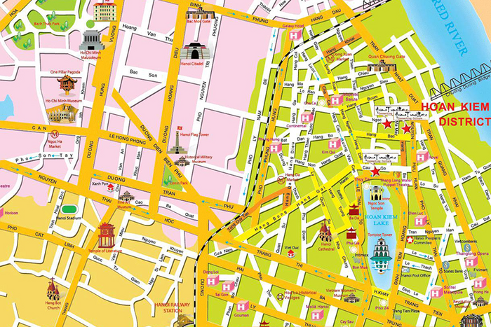 Plan Vieux Quartier de Hanoï